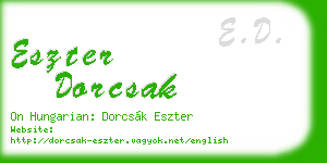 eszter dorcsak business card