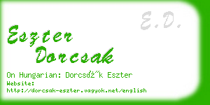 eszter dorcsak business card